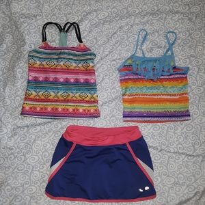 Little girls xsmall athletic and swimsuit bundle